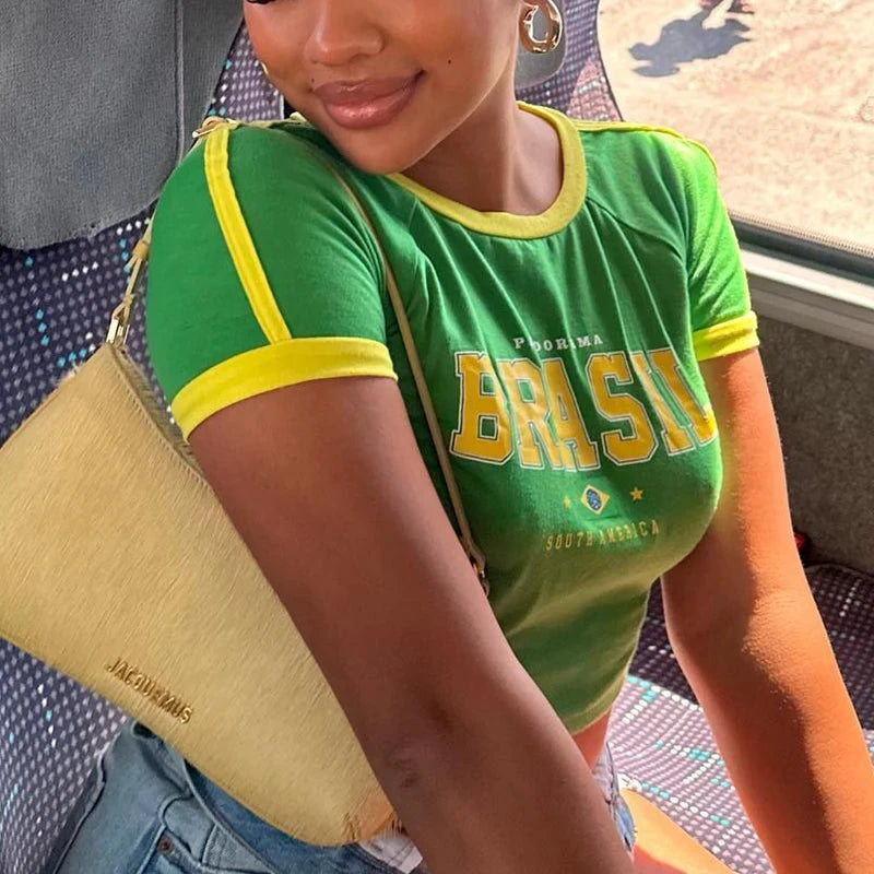 Camiseta Corta Estética Retro