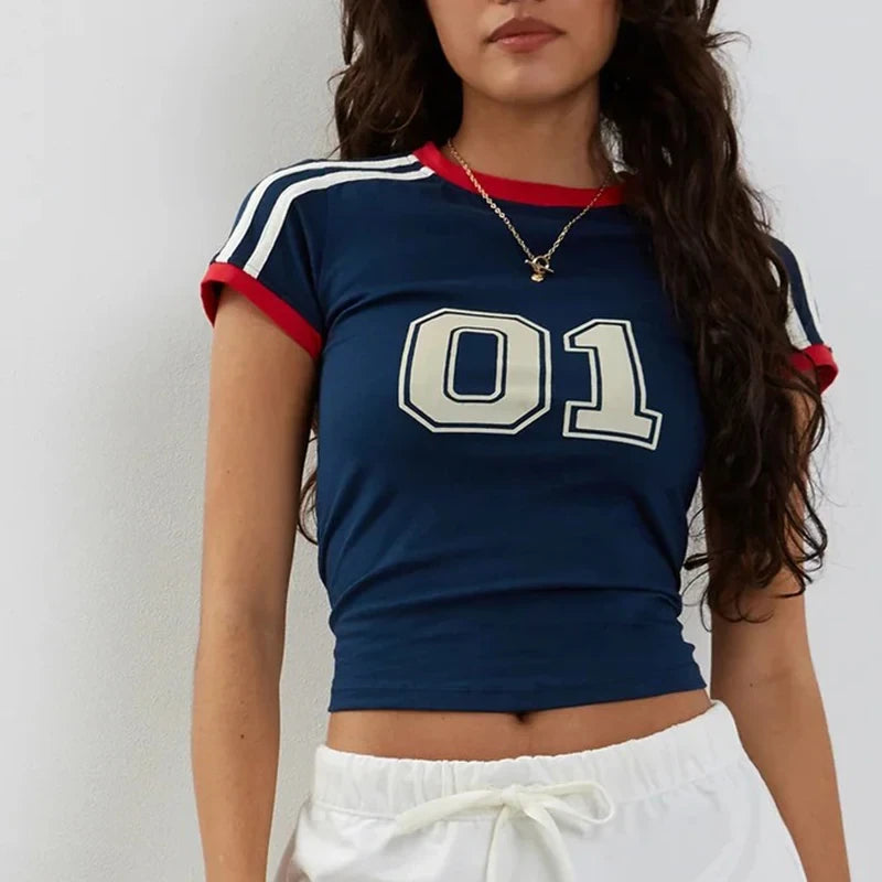 Camiseta Corta Estética Retro