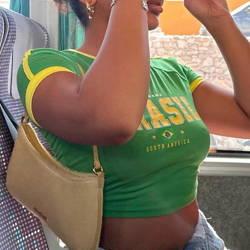 Camiseta Corta Estética Retro