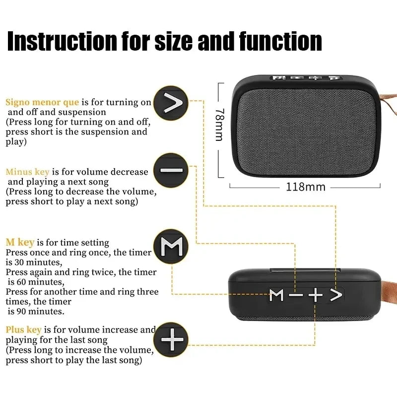 Altavoz Inalámbrico Bluetooth Compacto