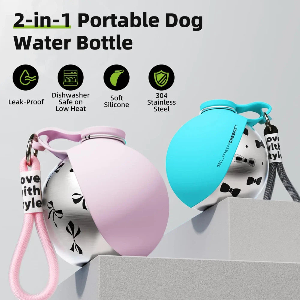 Botella de agua portátil para perros