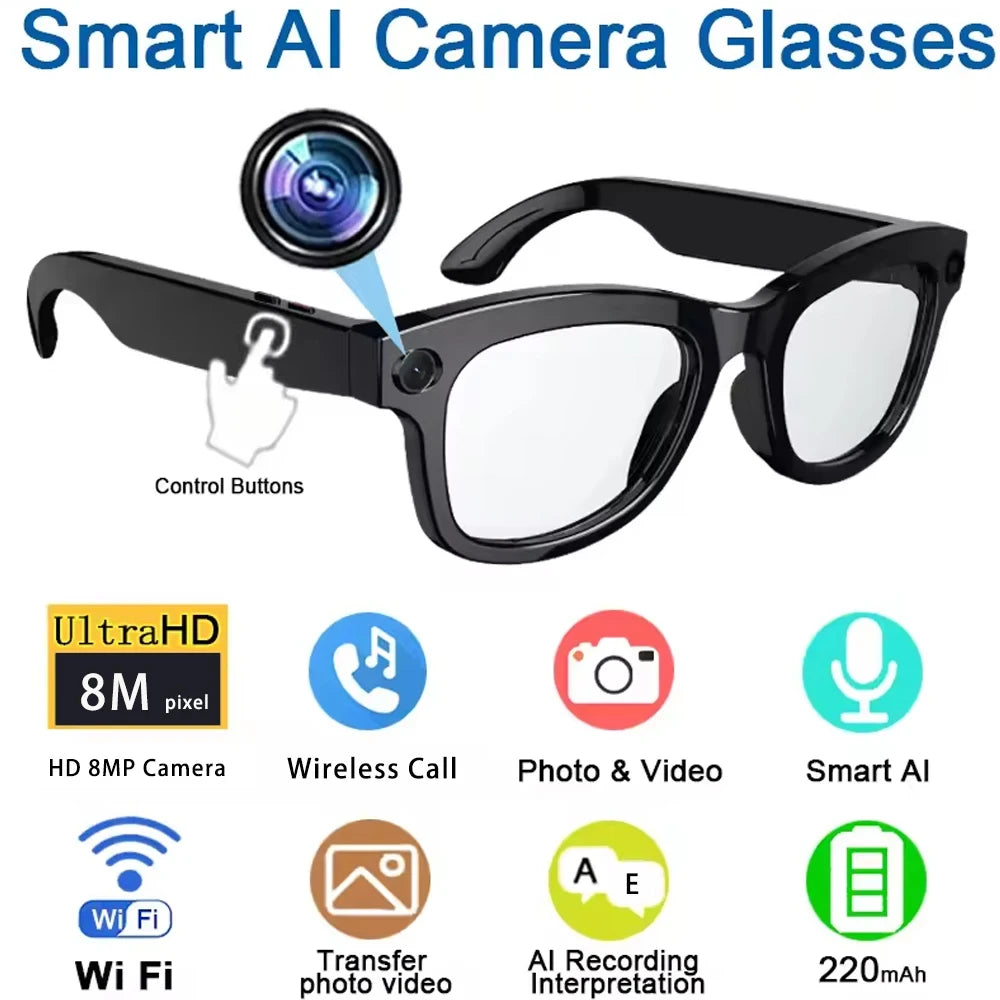 Gafas inteligentes con cámara manos libres
