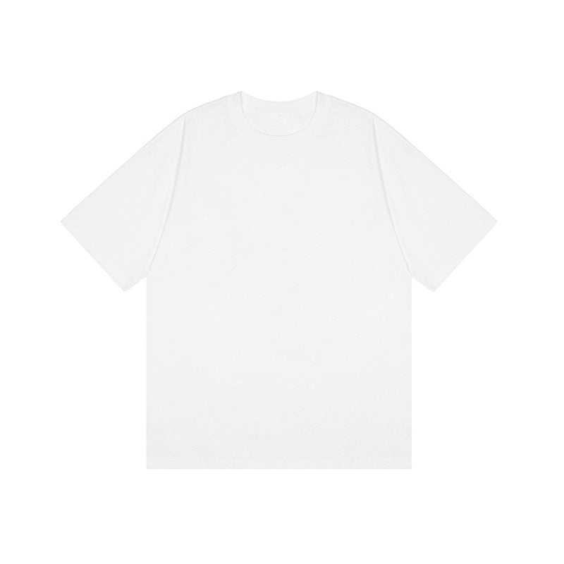 2026 Summer 220g Pullover Round Neck Pure Cotton Short-Sleeved T-Shirt for Men and Women, Loose Casual Thick Versatile Top