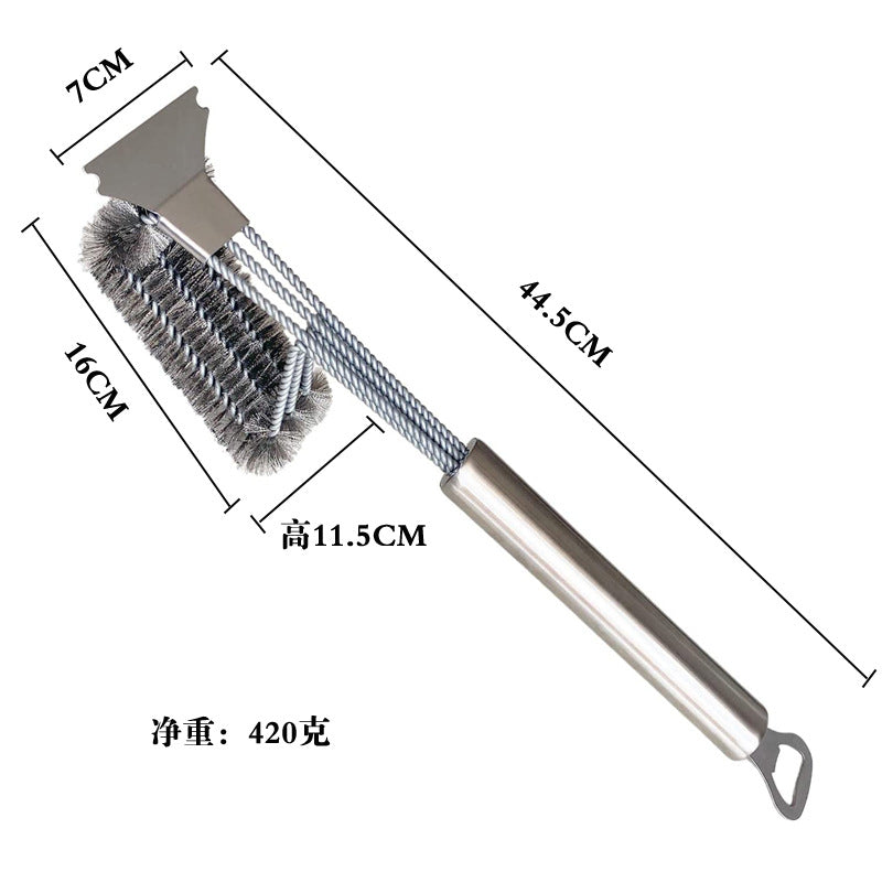 Amazon's Best-Selling Stainless Steel Barbecue Brush Wire Brush Barbecue Grill Cleaning Brush Bbq Barbecue Tool Brush
